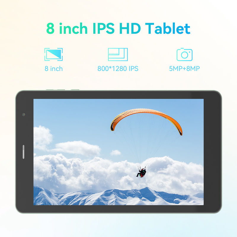 C 아이디어 도매 태블릿 8인치 800*1280HD IPS 듀얼 카메라 안드로이드 태블릿 PC와 SIM 학습 CM828 녹색
