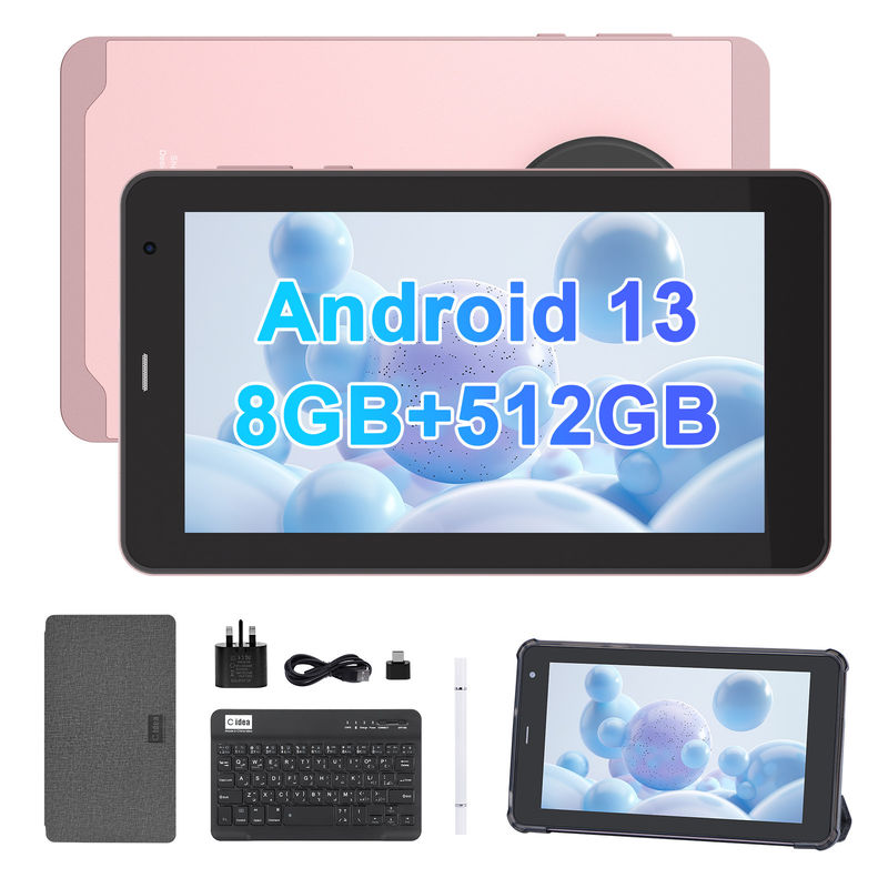 C 아이디아 7인치 안드로이드 태블릿, 8+512GB, 쿼드 코어, 교육용 태블릿