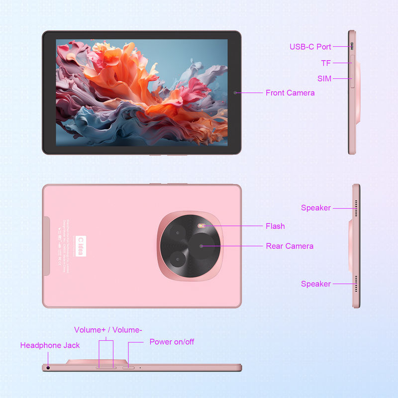 C 아이디어 안드로이드 태블릿 IPS 스크린 SIM 지원 9 인치 태블릿 PC 청소년 CM935 분홍색