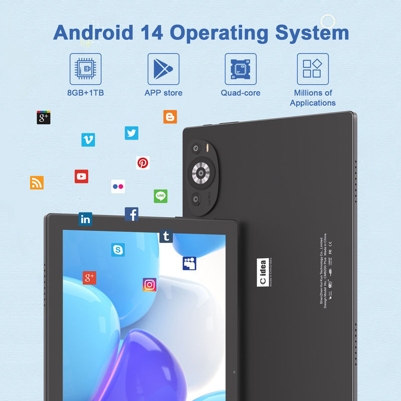C 아이디어 10.1 인치 5G 태블릿 콤 심 지원 키보드 교육용 안드로이드 태블릿 PC M8200 플러스 블랙