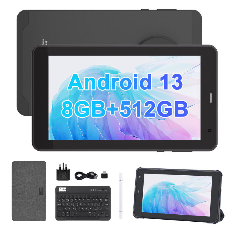 C 아이디어 안드로이드 13 태블릿 512GB SIM 7인치 태블릿 PC CM518 프로 블랙