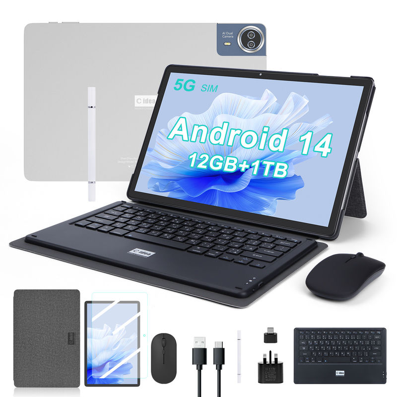 C 아이디어 14인치 태블릿 5G 터치 스크린 태블릿 학생용 CM14000 플러스 회색