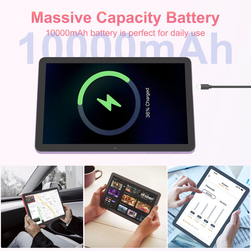 C 아이디어 5G 태블릿 듀얼 카메라 10인치 태블릿 컴퓨터 교육용 CM8300 플러스 보라색