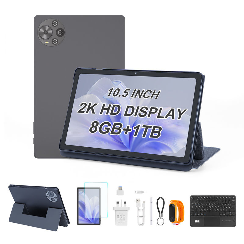 C 아이디어 10.5 인치 태블릿 PC 2K 화면 학생용 최신 안드로이드 태블릿 Cm10500 플러스 회색