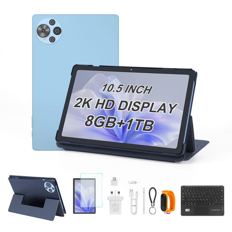 C 아이디어 10.5인치 안드로이드 14 태블릿 2K 스크린 스마트 태블릿 PC CM10500 Plus 블루