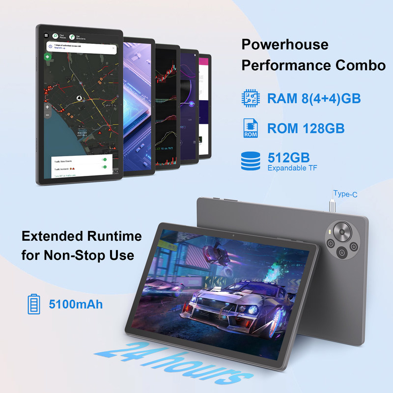 C 아이디어 10.36인치 안드로이드 14 태블릿 PC 2K 화면 학생용 교육용 태블릿 R1036