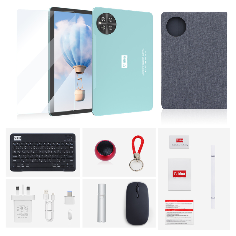 C 아이디어 10.1 인치 태블릿 MTK CPU WIFI 2 SIM 지원과 안드로이드 태블릿 CM8800 플러스 블루