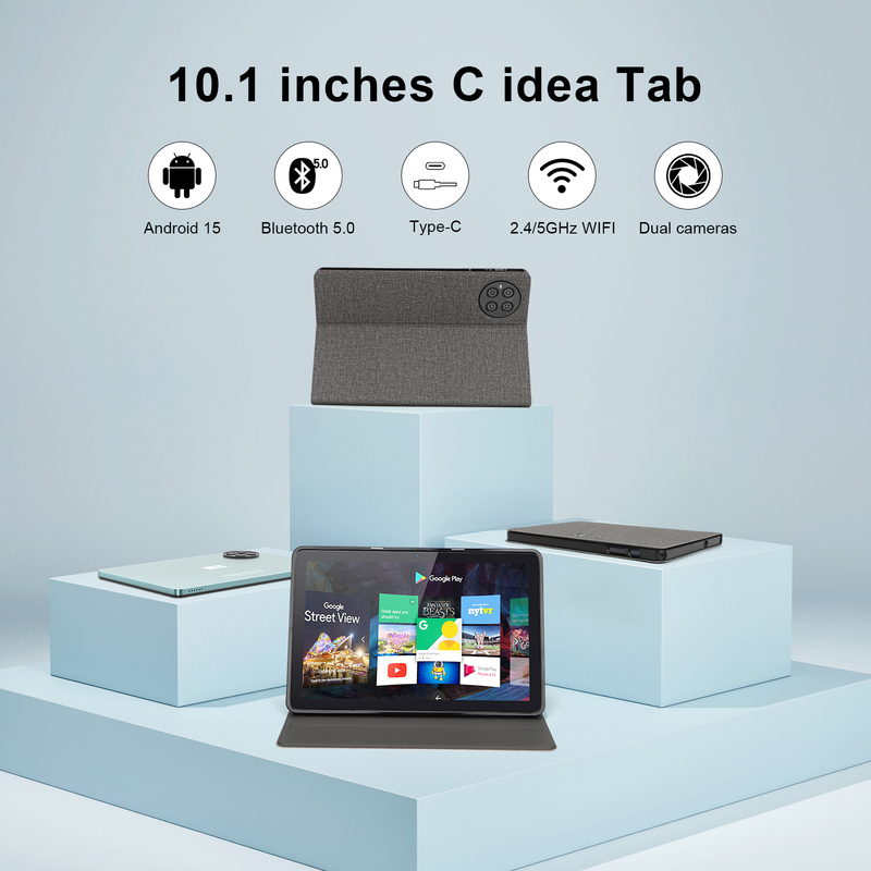 C 아이디어 10.1 인치 태블릿 MTK CPU WIFI 2 SIM 지원과 안드로이드 태블릿 CM8800 플러스 블루