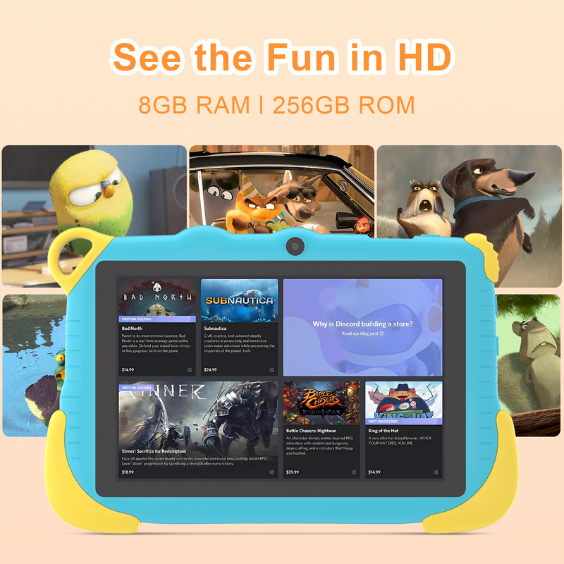 C 아이디어 7인치 안드로이드 15 교육용 스마트 태블릿 학생용 CM78 블루