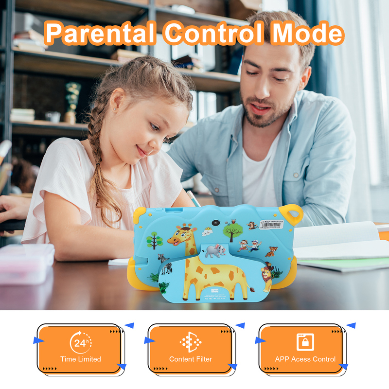 C 아이디어 7인치 안드로이드 15 교육용 스마트 태블릿 학생용 CM78 블루