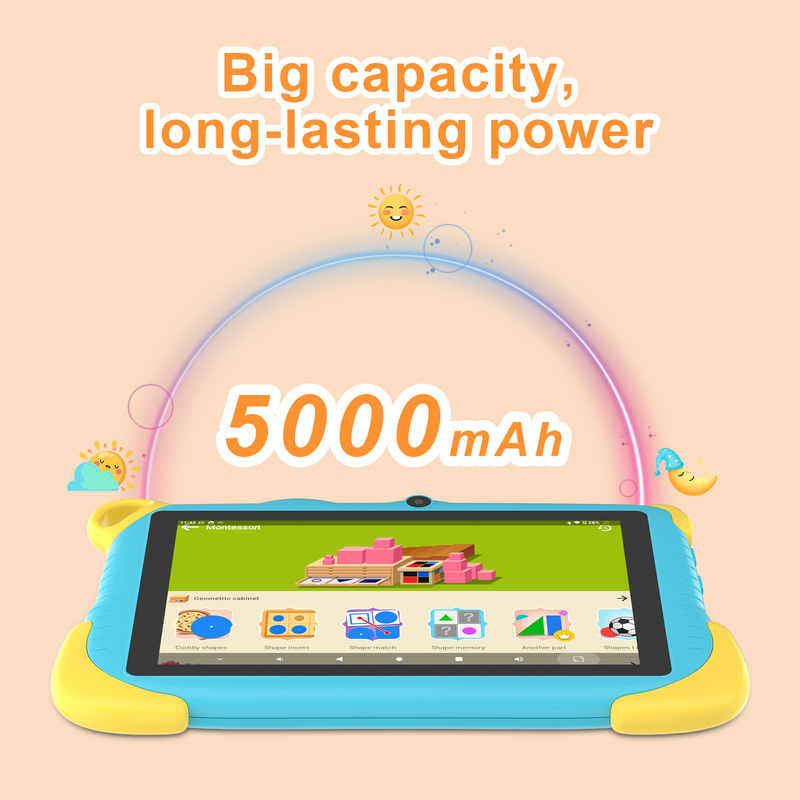 C 아이디어 7인치 안드로이드 15 교육용 스마트 태블릿 학생용 CM78 블루