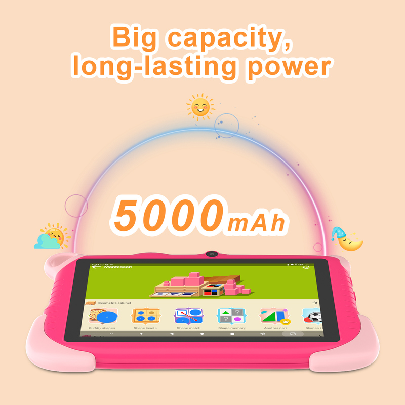 C 아이디어 7인치 안드로이드 15 학생용 교육용 스마트 태블릿 CM78 분홍색