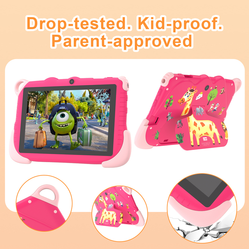 C 아이디어 7인치 안드로이드 15 학생용 교육용 스마트 태블릿 CM78 분홍색