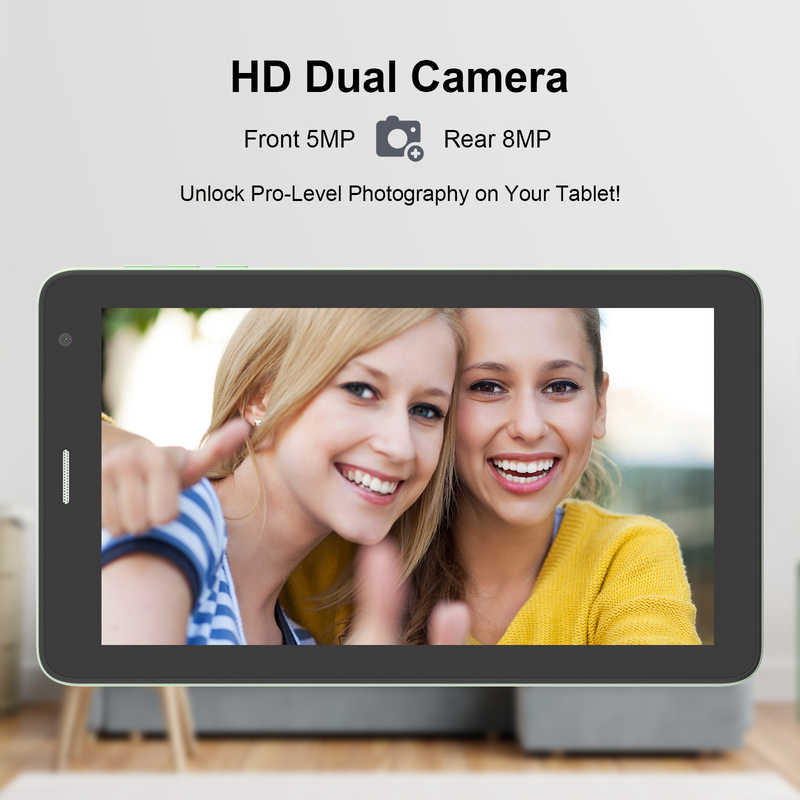 C 아이디어 7인치 와이파이 태블릿 케이스 8+256GB 스토리지 쿼드 코어 프로세서 600x1024 IPS 터치 스크린 CM528 녹색