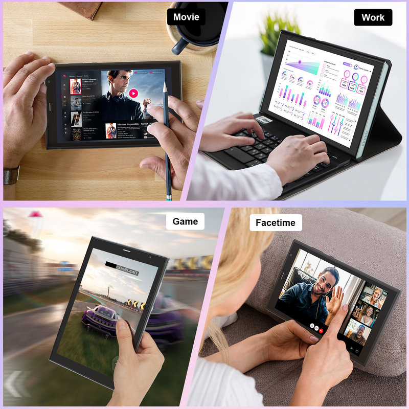 C 아이디어 8인치 와이파이 태블릿 8+512GB 스토리지 쿼드 코어 프로세서 800x1280 IPS 터치 스크린 블루 CM824