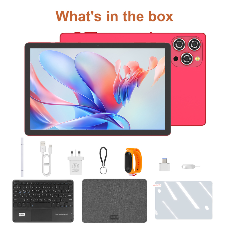 C idea 10.36 inch Android 15 Tablet 8GB RAM 1TB ROM Model CM10016 PLUS red