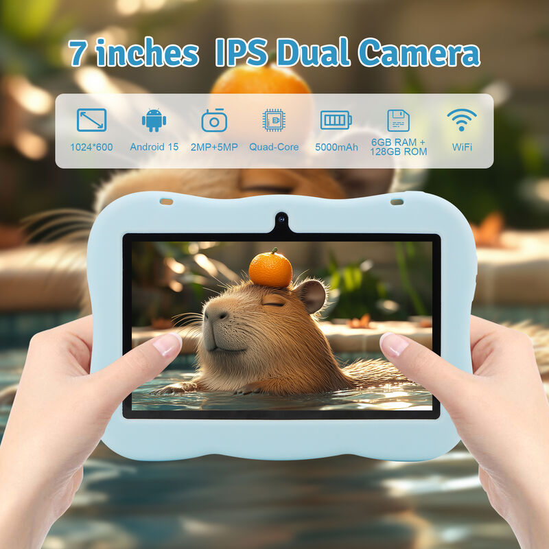 C 아이디어 유스 7인치 태블릿 안드로이드 15 TF 카드 슬롯, 와이파이,6GB +128GB, 1024*600 IPS 인셀 CM66