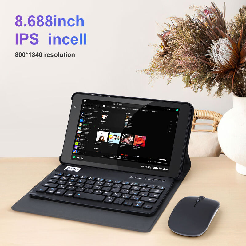 C 아이디어 8인치 스마트 태블릿 PC 키보드 8GB RAM+512 ROM 800*1340 IPS 인셀 터치 스크린 디스플레이 BLACK CM866
