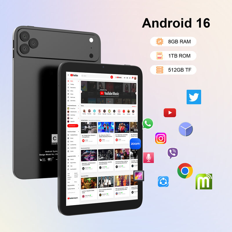 C 아이디어 10.1인치 안드로이드 와이파이 터치 스크린 검은색 태블릿 PC 5G 키보드 쿼드 코어 CM10017Air