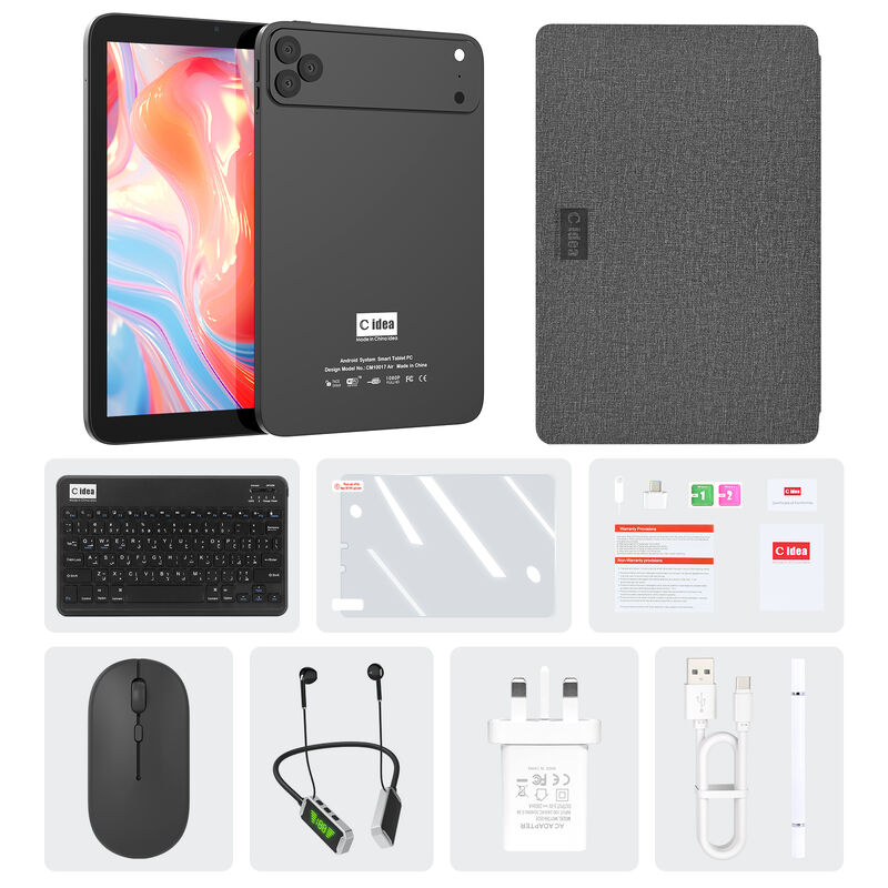 C 아이디어 10.1인치 안드로이드 와이파이 터치 스크린 검은색 태블릿 PC 5G 키보드 쿼드 코어 CM10017Air