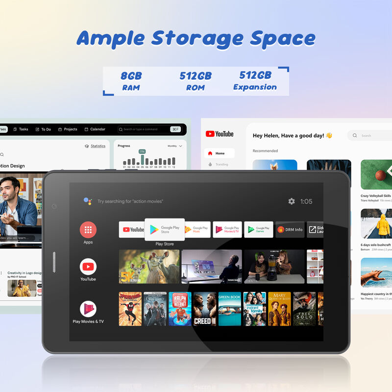 C 아이디어 8인치 안드로이드 16 태블릿 8GB RAM 512GB ROM 모델 CM817 에어
