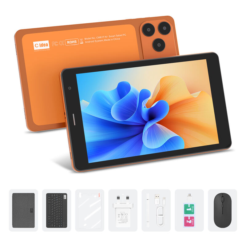 C idea 7인치 와이파이 태블릿 (케이스 포함) 8+256GB 저장공간 쿼드코어 프로세서 600x1024 IPS 터치스크린 CM517 air