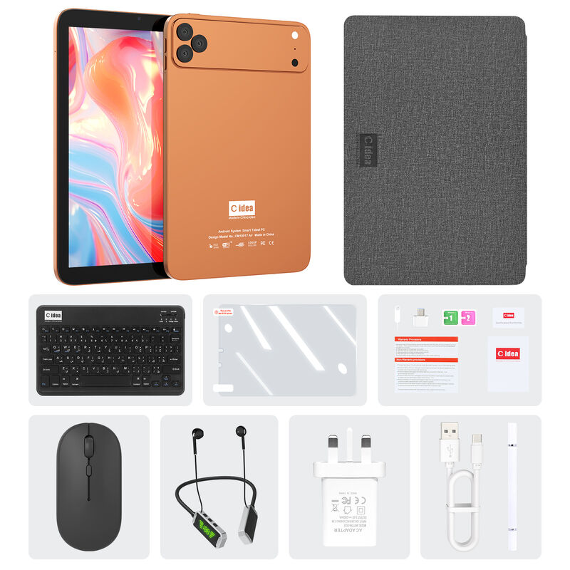 C 아이디어 10.1인치 SIM 태블릿 와이파이 안드로이드 태블릿 스타일러스 펜 CM10017air 오렌지