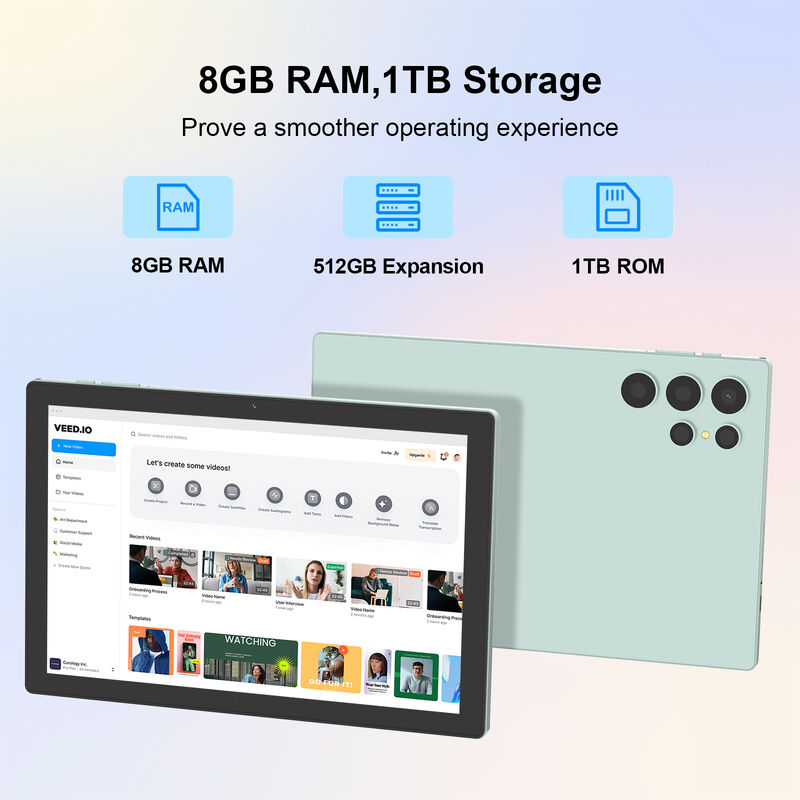 학생용 키보드 포함 10인치 안드로이드 태블릿 스냅드래곤 CPU CM9000ultra 그린