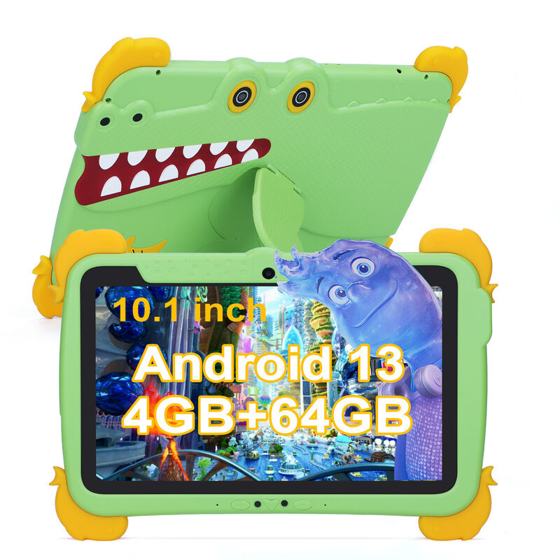 아이디아 키즈 탭 10.1인치 안드로이드 13 태블릿 아이용 4GB 램 64GB 롬 눈 보호 터치스크린 3~8세 어린이용