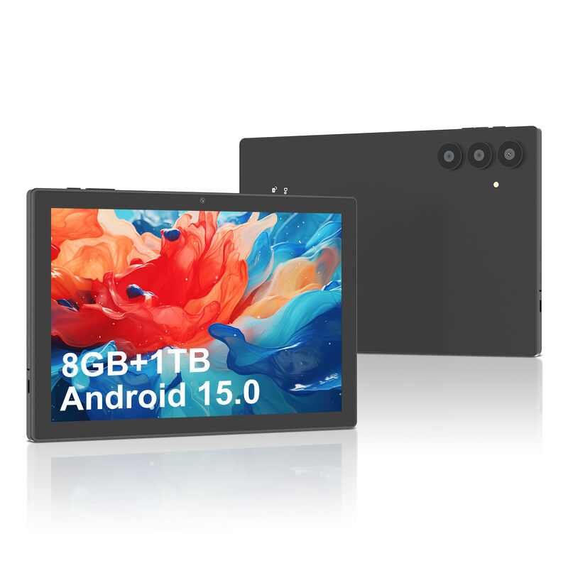 C 아이디어 10.1 인치 태블릿 PC 듀얼 카메라 와이파이 HD 용량 화면 해상도 8GB 램 1TB 롬 엔터테인먼트 및 비즈니스 사용 (검은)