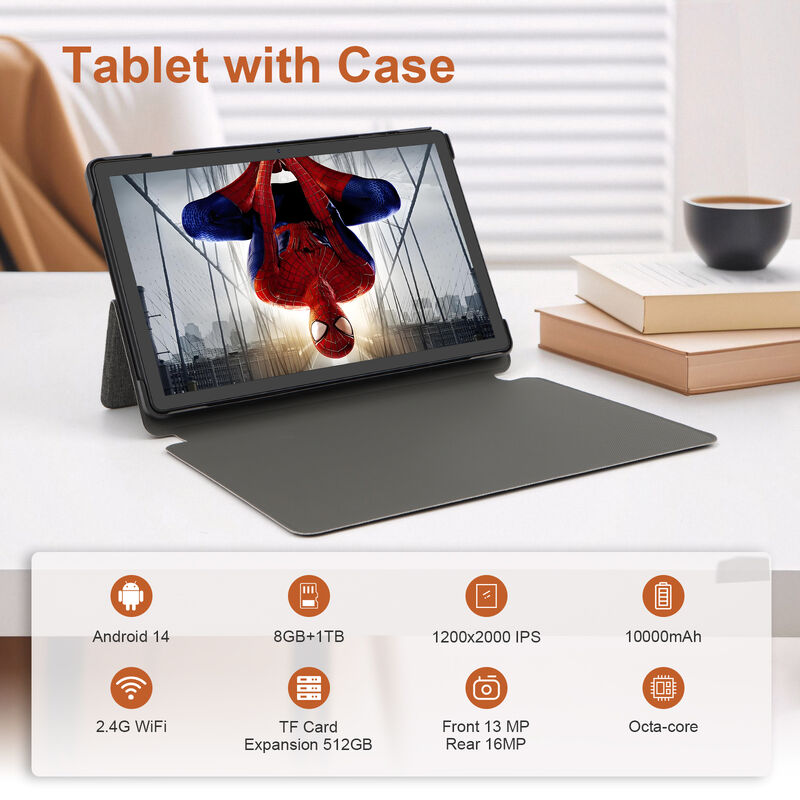 C 아이디아 CM10016 플러스 10.36인치 안드로이드 16 비즈니스 태블릿 8-코어 8GB 1TB 저장 FHD 터치 스크린 컴퓨터 (흑)